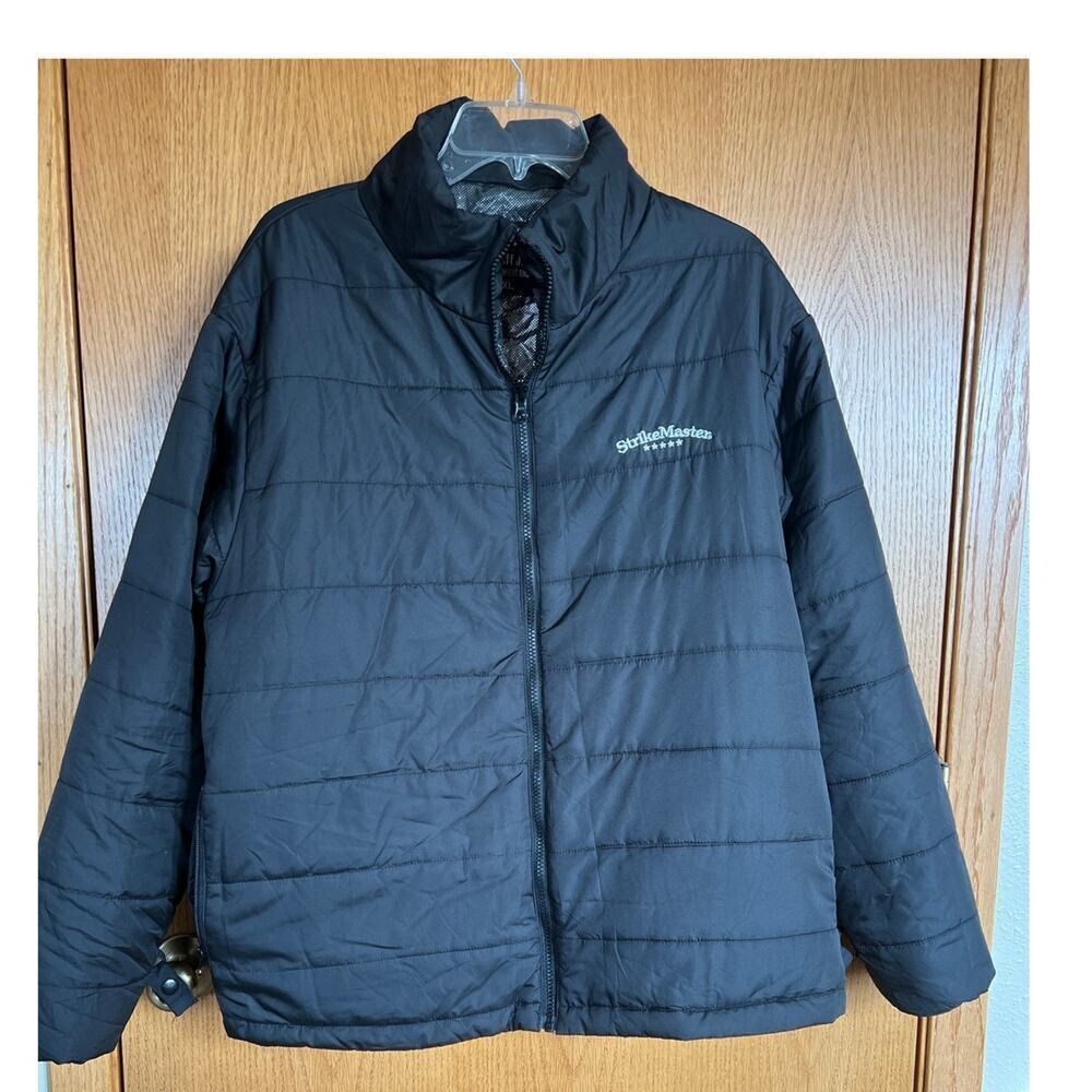 Strike Master Rapala Light Allie Black Quilted Puff Jacket, Women's size XL